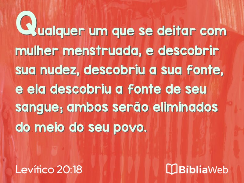 Levítico 20:18 em imagem para compartilhar