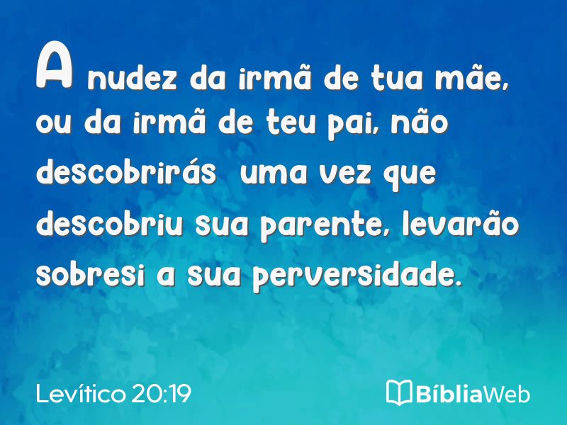 Levítico 20:19 em imagem para compartilhar