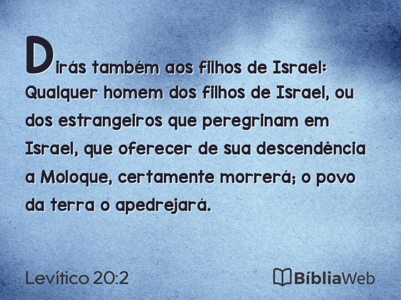 Levítico 20:2 em imagem para compartilhar