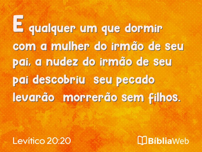 Levítico 20:20 em imagem para compartilhar