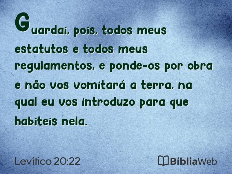 Levítico 20:22 em imagem para compartilhar