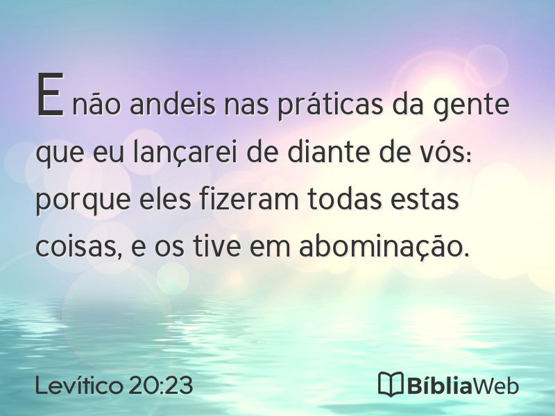 Levítico 20:23 em imagem para compartilhar