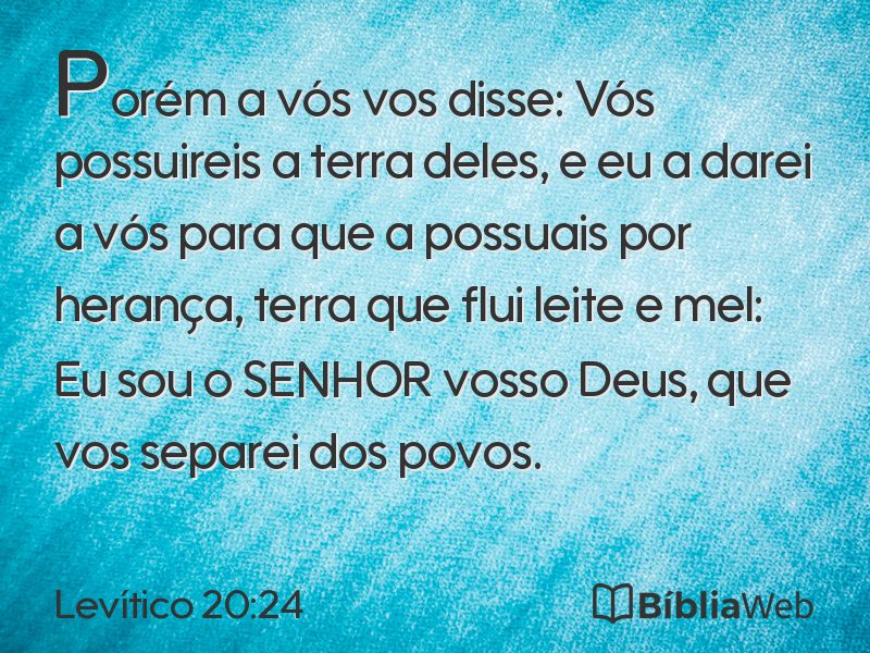 Levítico 20:24 em imagem para compartilhar