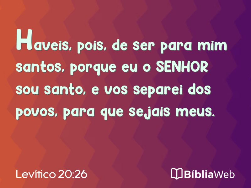 Levítico 20:26 em imagem para compartilhar