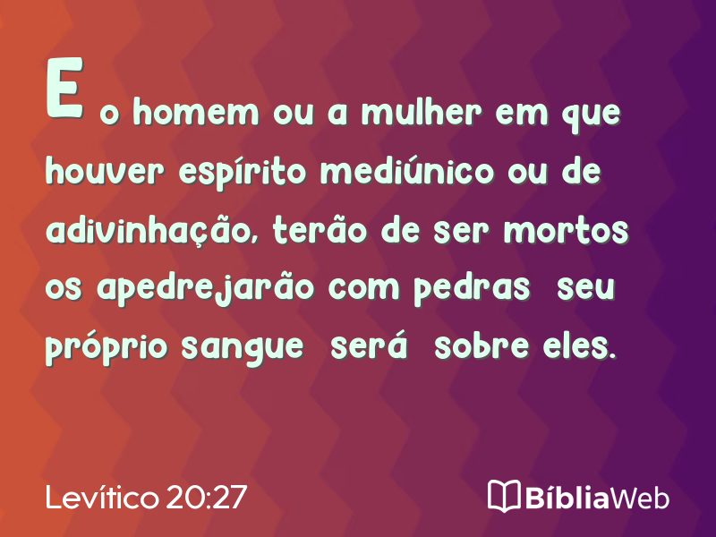 Levítico 20:27 em imagem para compartilhar