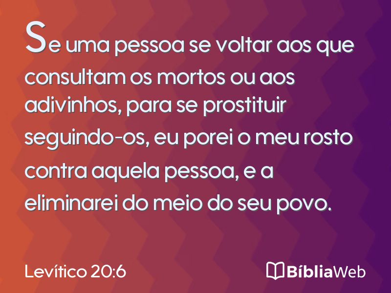 Levítico 20:6 em imagem para compartilhar