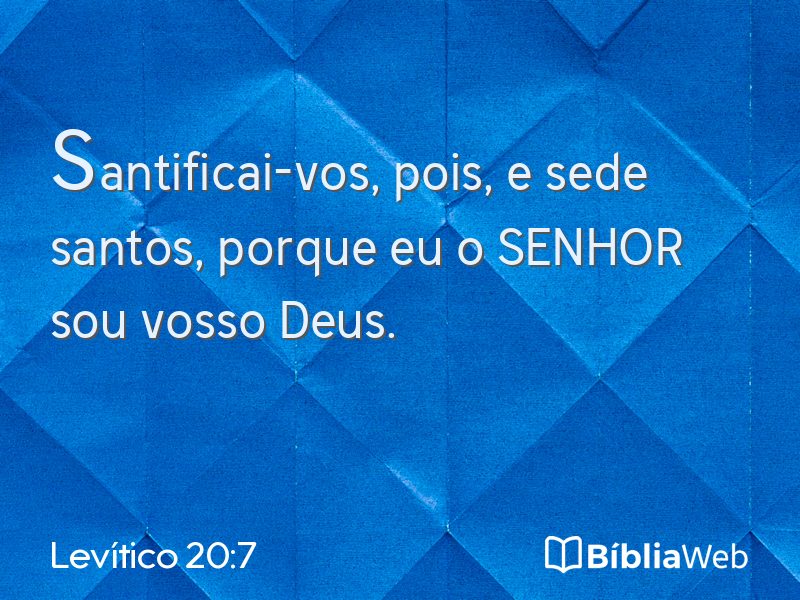 Levítico 20:7 em imagem para compartilhar