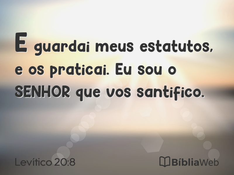 Levítico 20:8 em imagem para compartilhar