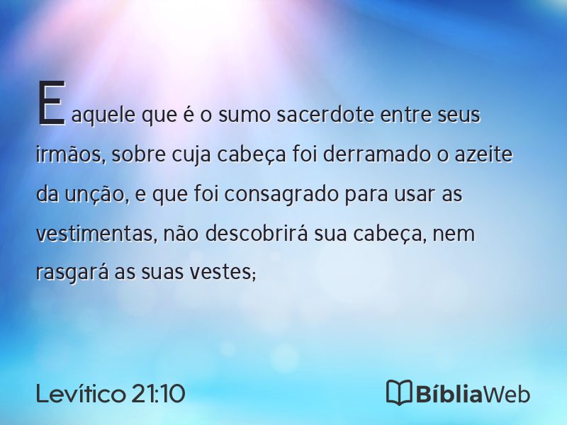 Levítico 21:10 em imagem para compartilhar