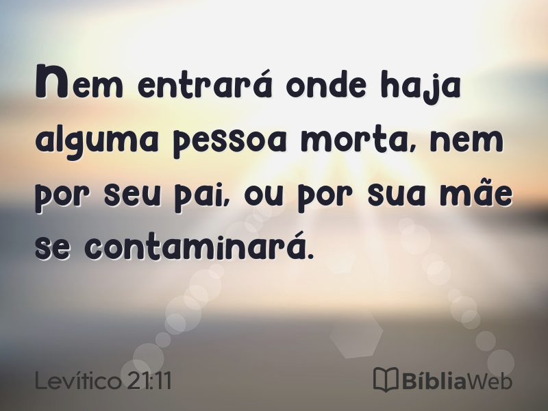 Levítico 21:11 em imagem para compartilhar