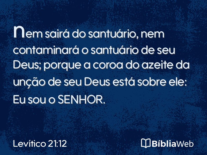 Levítico 21:12 em imagem para compartilhar