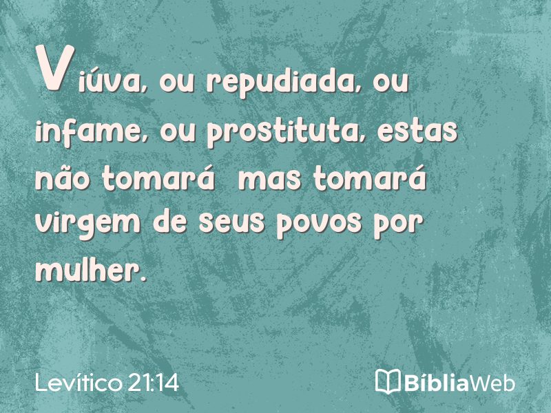 Levítico 21:14 em imagem para compartilhar