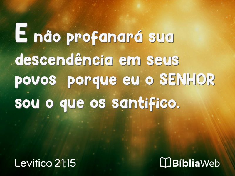 Levítico 21:15 em imagem para compartilhar