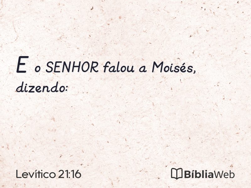 Levítico 21:16 em imagem para compartilhar