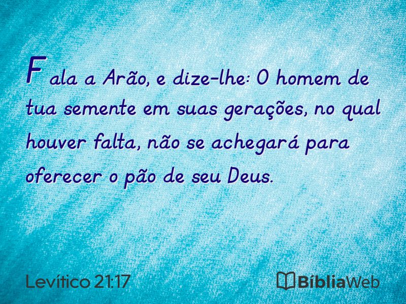 Levítico 21:17 em imagem para compartilhar