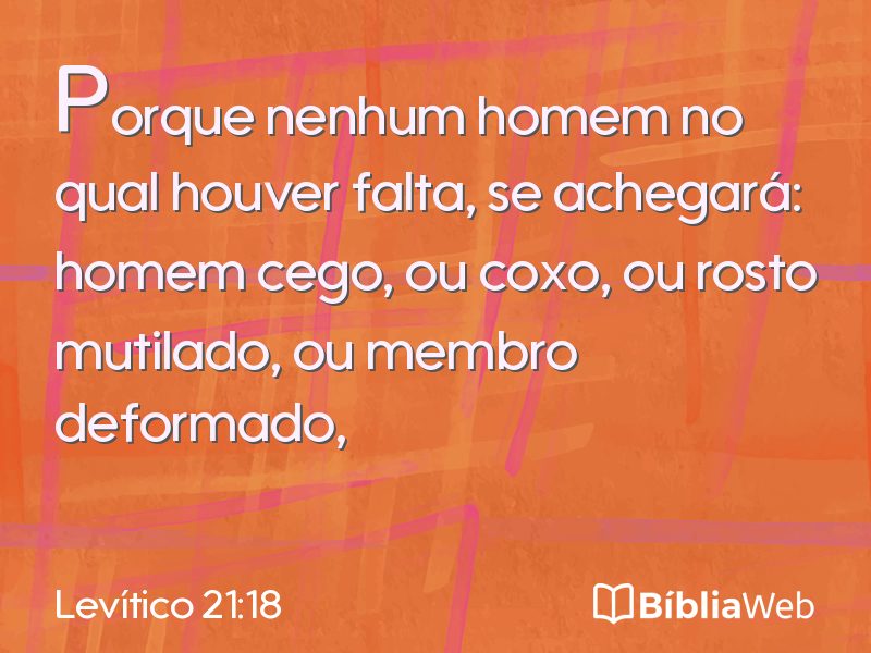 Levítico 21:18 em imagem para compartilhar