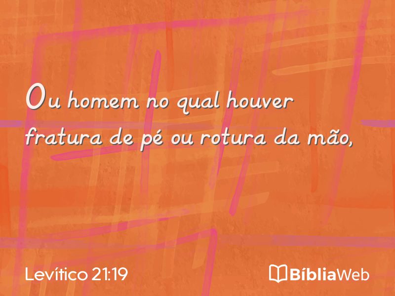 Levítico 21:19 em imagem para compartilhar