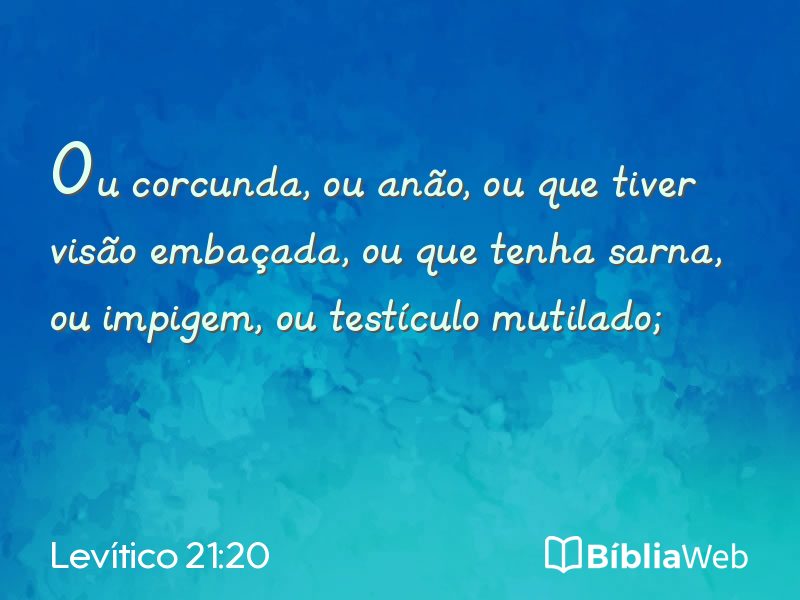 Levítico 21:20 em imagem para compartilhar