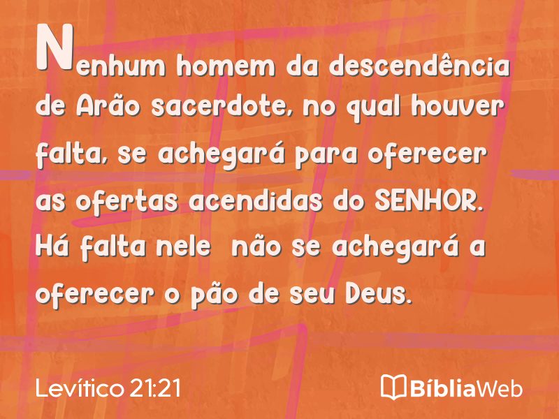 Levítico 21:21 em imagem para compartilhar