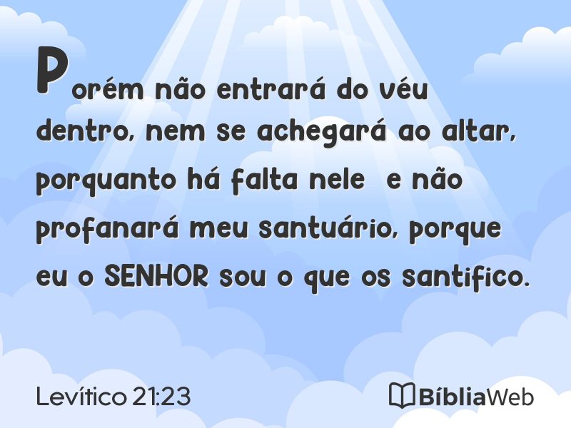 Levítico 21:23 em imagem para compartilhar