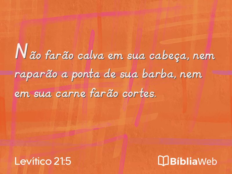 Levítico 21:5 em imagem para compartilhar