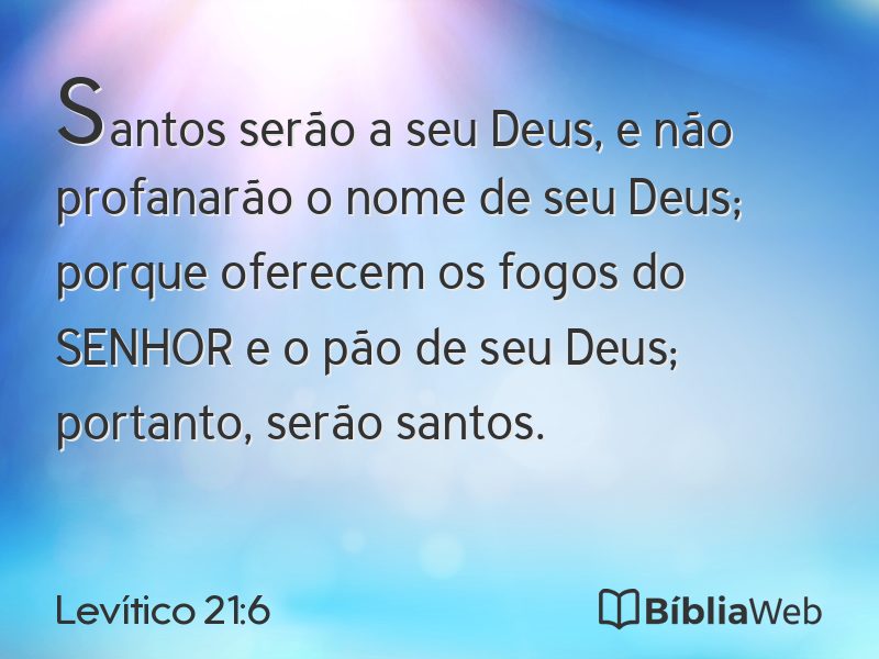 Levítico 21:6 em imagem para compartilhar
