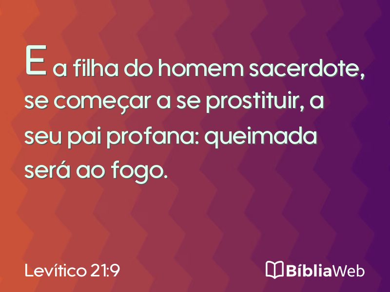 Levítico 21:9 em imagem para compartilhar