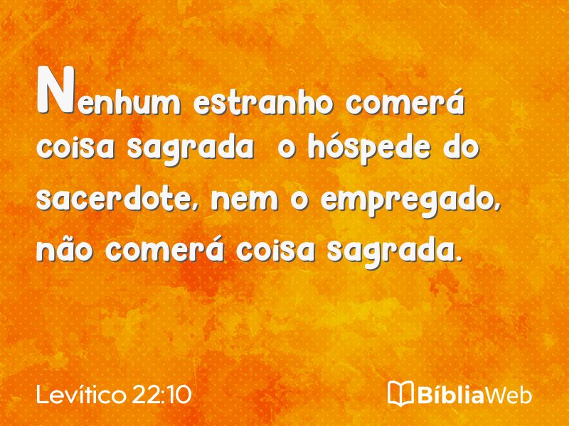 Levítico 22:10 em imagem para compartilhar