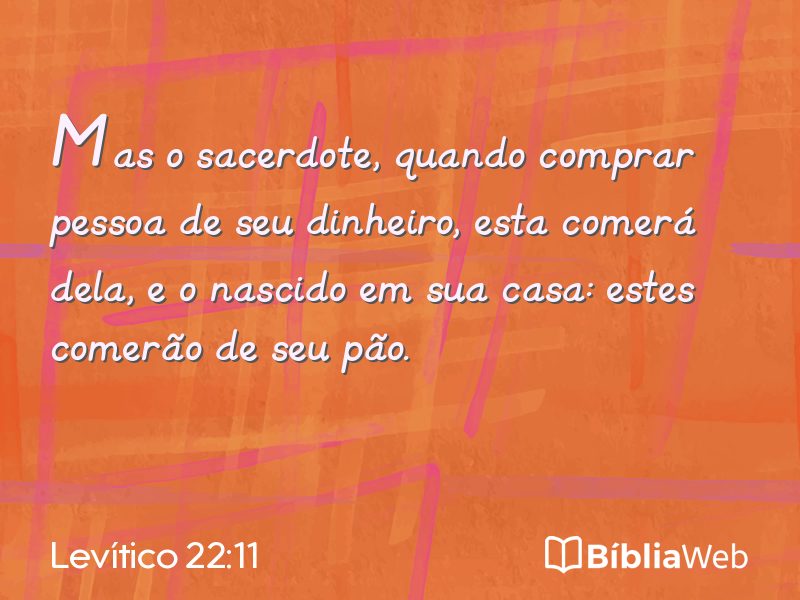 Levítico 22:11 em imagem para compartilhar