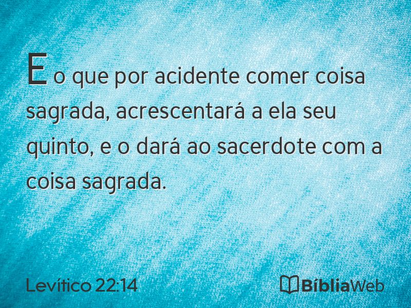 Levítico 22:14 em imagem para compartilhar
