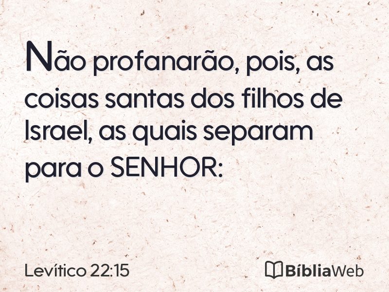 Levítico 22:15 em imagem para compartilhar