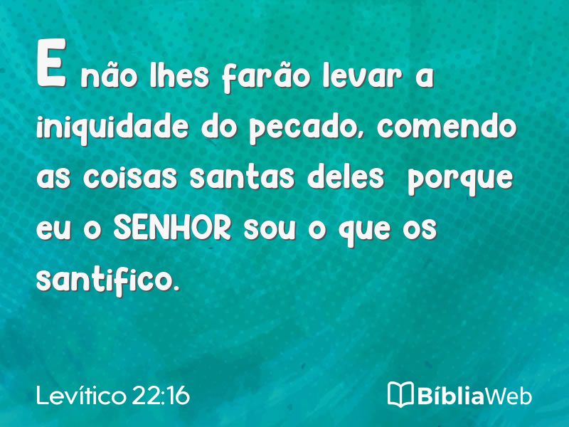 Levítico 22:16 em imagem para compartilhar
