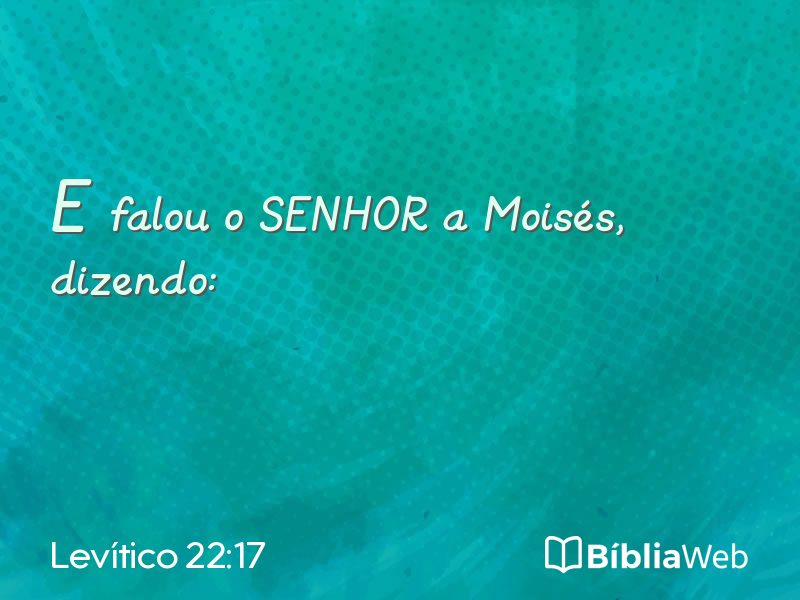 Levítico 22:17 em imagem para compartilhar
