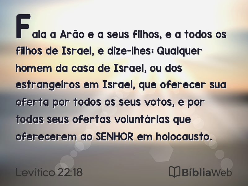 Levítico 22:18 em imagem para compartilhar