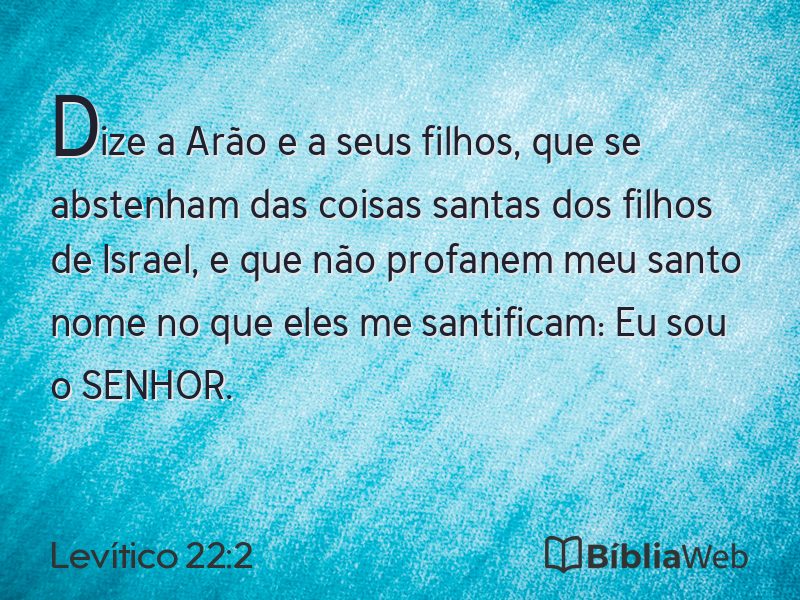 Levítico 22:2 em imagem para compartilhar