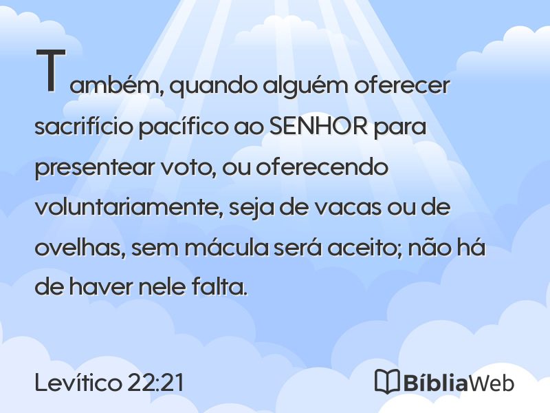 Levítico 22:21 em imagem para compartilhar