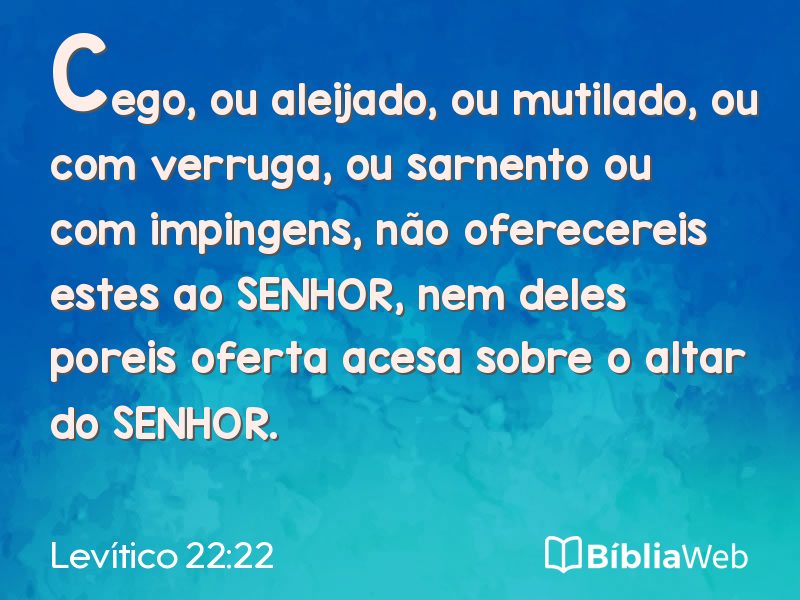 Levítico 22:22 em imagem para compartilhar