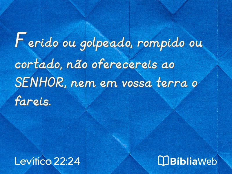 Levítico 22:24 em imagem para compartilhar
