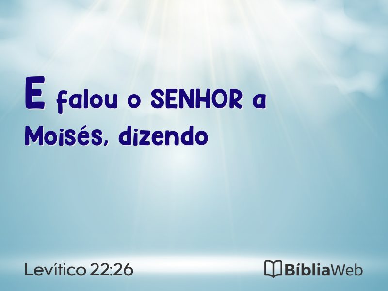 Levítico 22:26 em imagem para compartilhar