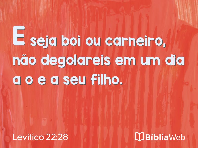Levítico 22:28 em imagem para compartilhar