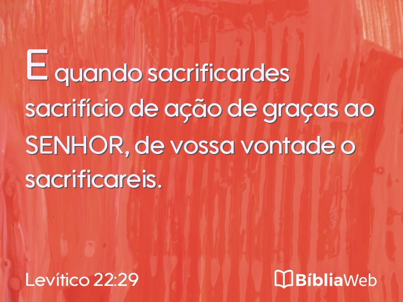 Levítico 22:29 em imagem para compartilhar