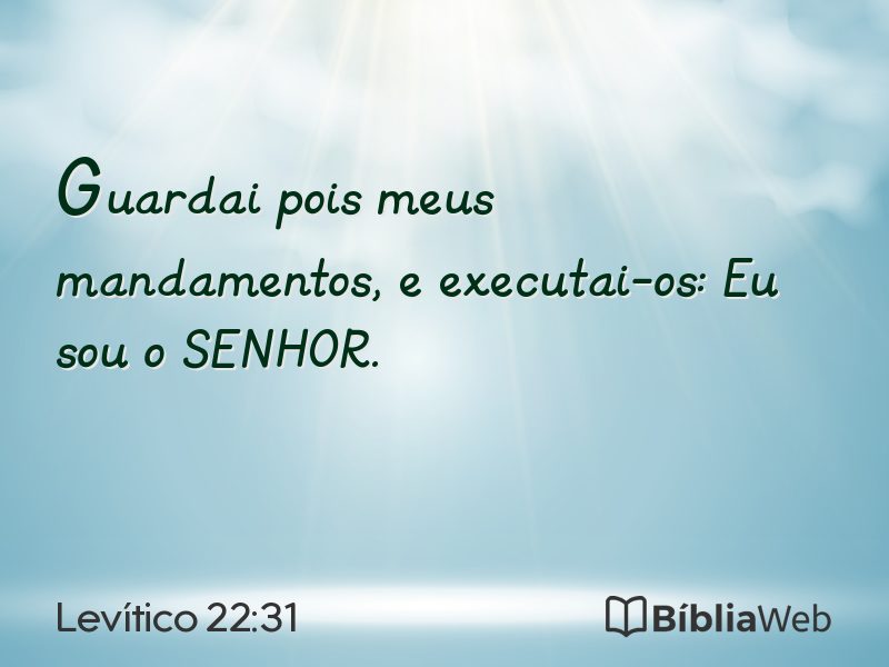 Levítico 22:31 em imagem para compartilhar