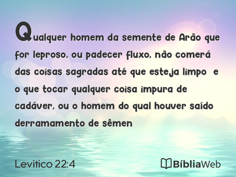 Levítico 22:4 em imagem para compartilhar