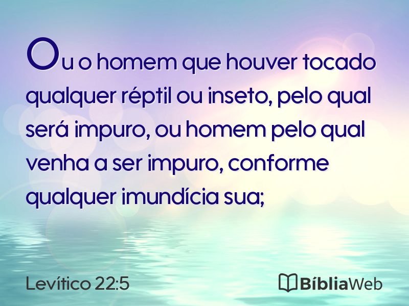 Levítico 22:5 em imagem para compartilhar