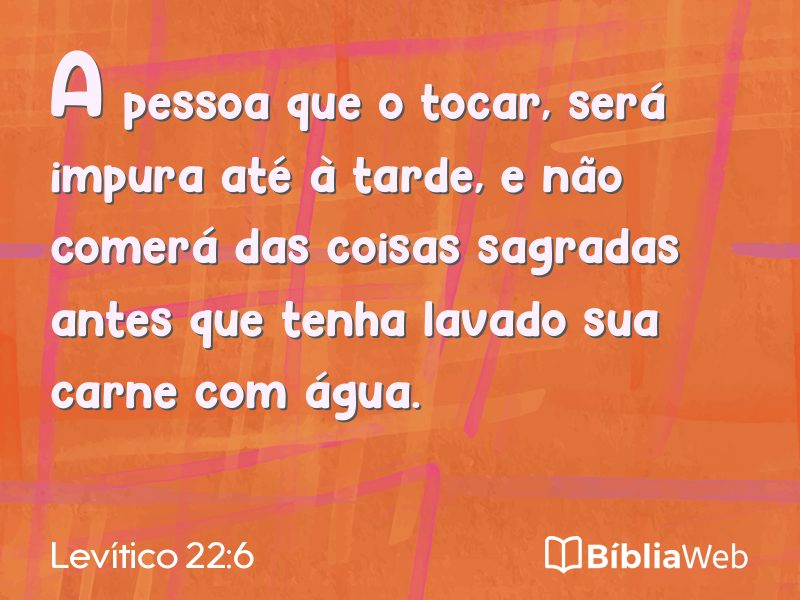 Levítico 22:6 em imagem para compartilhar