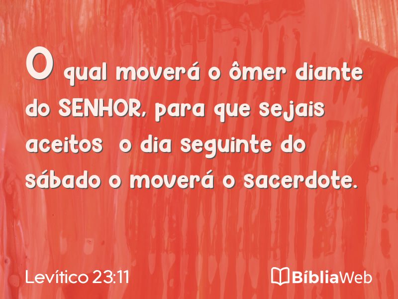 Levítico 23:11 em imagem para compartilhar