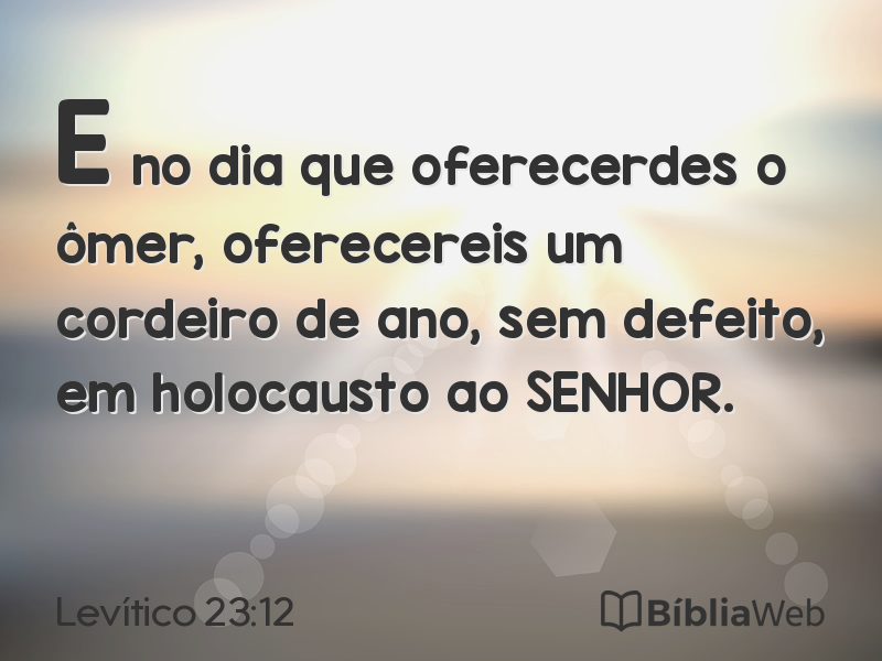 Levítico 23:12 em imagem para compartilhar