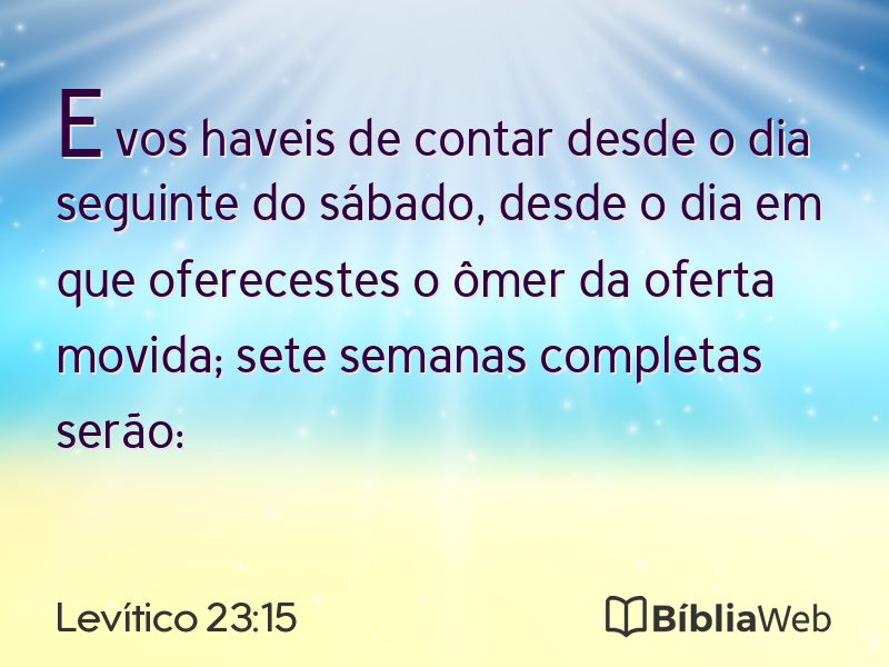 Levítico 23:15 em imagem para compartilhar