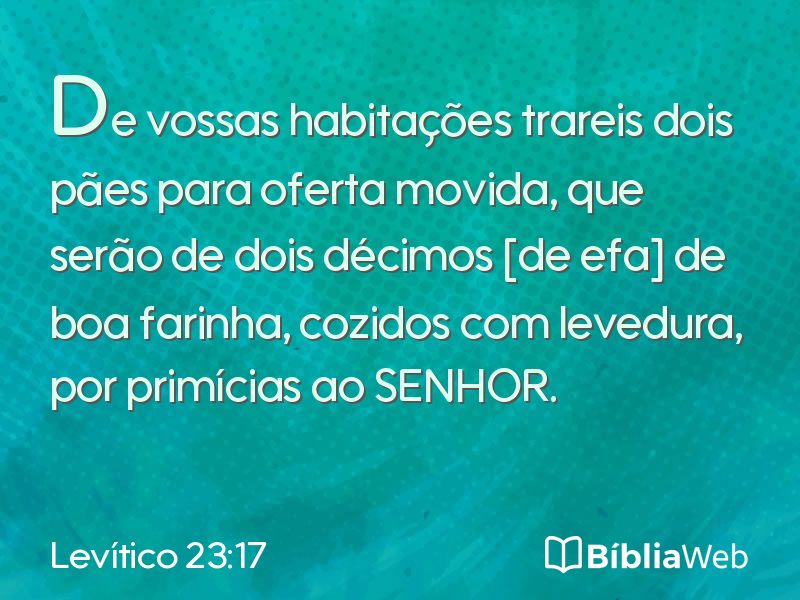 Levítico 23:17 em imagem para compartilhar