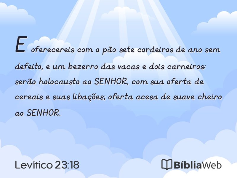 Levítico 23:18 em imagem para compartilhar